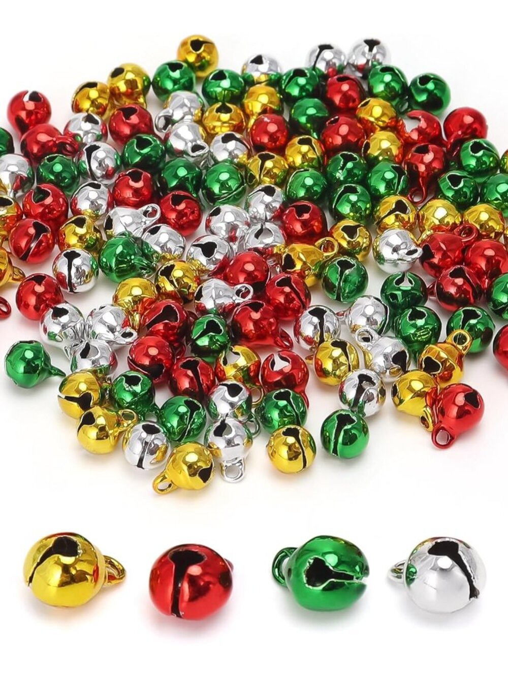 1/4 Inch Jingle Bells Christmas Bells Small Bell Mini, Tiny Crafts Bells, DIY fo